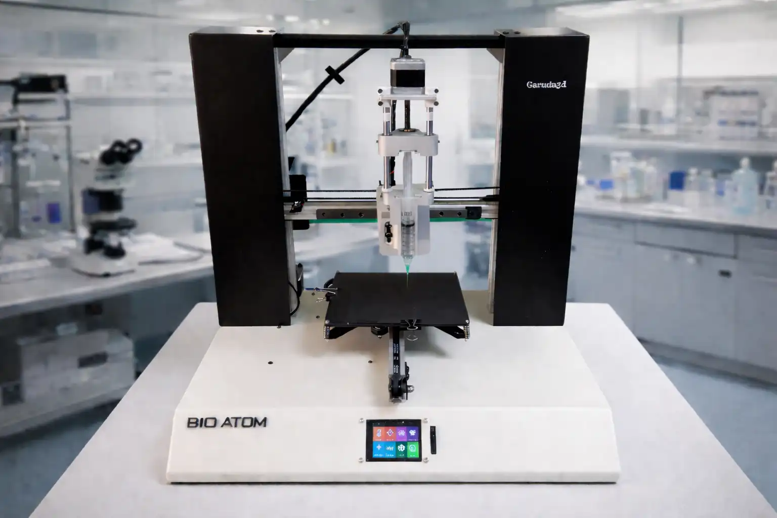 Bio ATOM bio 3D printer for tissue engineering, drug testing, and research laboratories