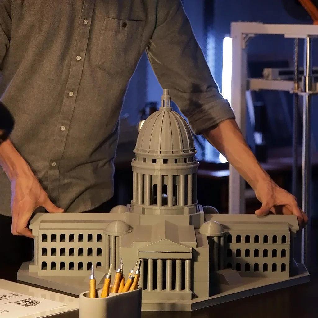 Large printed architectural model and furniture concepts
