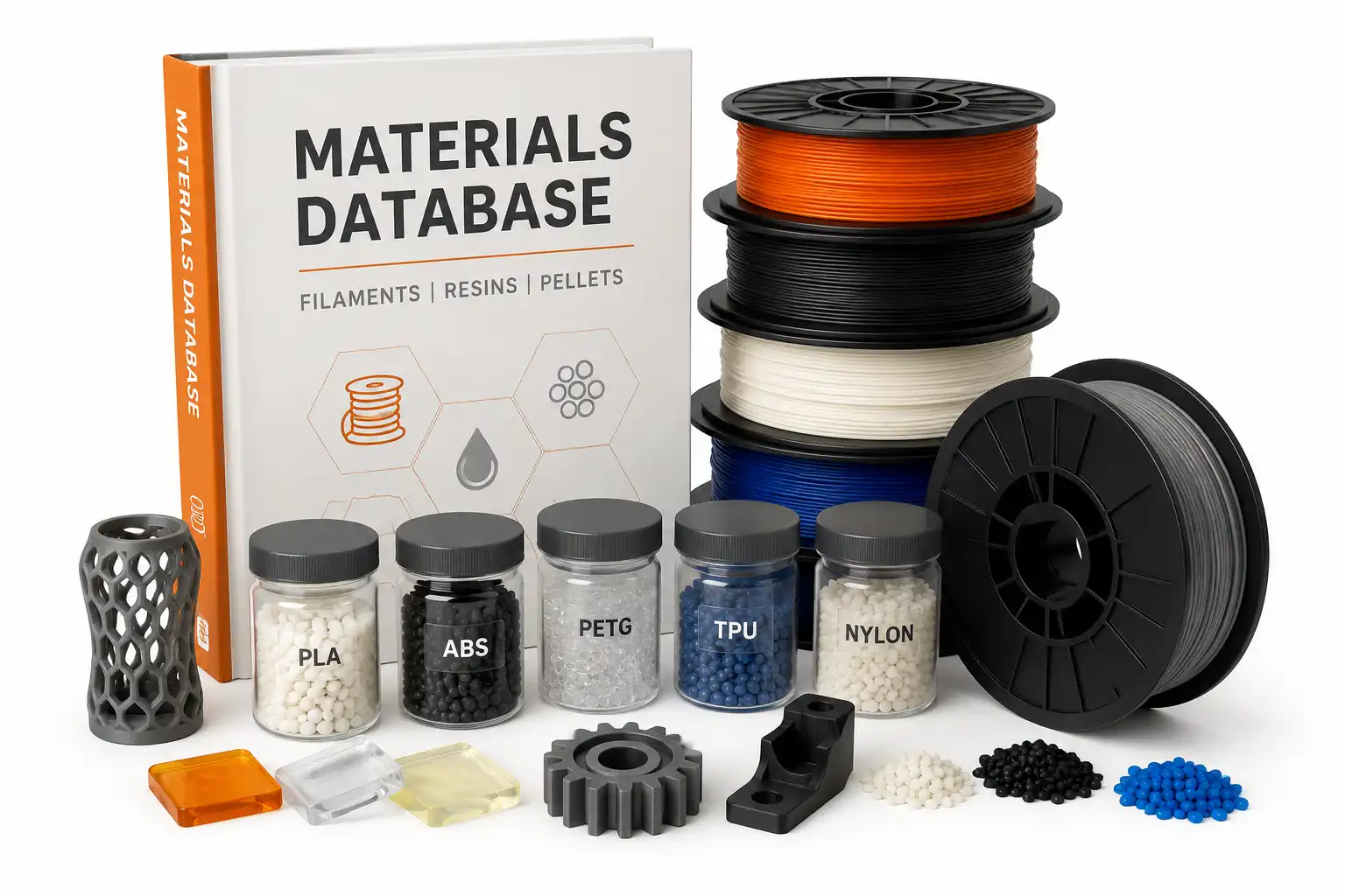 3D printing materials database