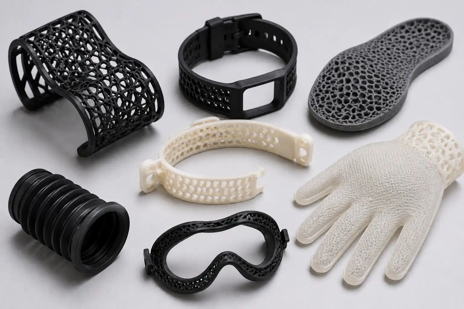 Wearables and flexible parts 3D printing