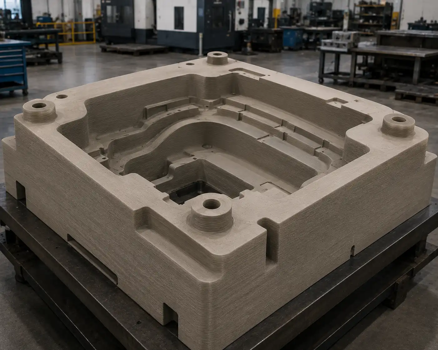 Large tooling and molds manufactured with GF1000 pellet 3D printer