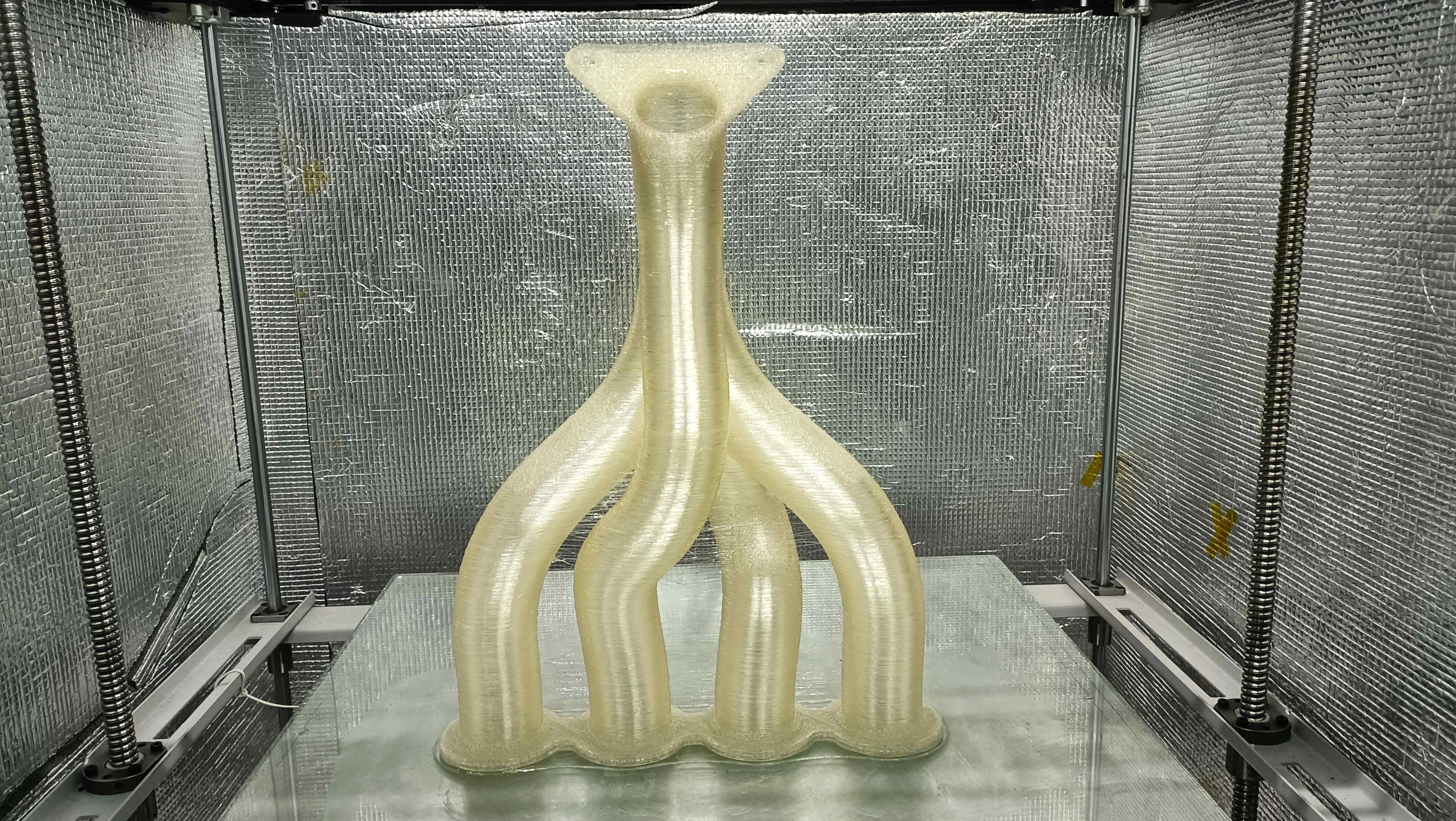 Large-format pellet 3D printed part built from plastic granules