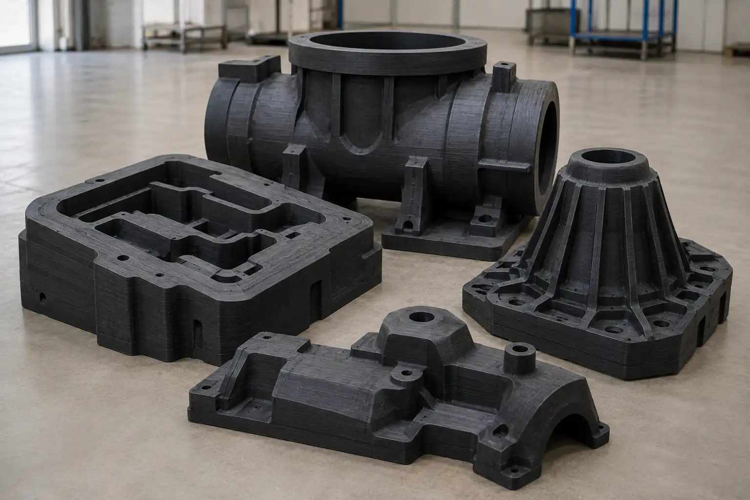 Foundry patterns for sand casting printed with pellet extrusion system