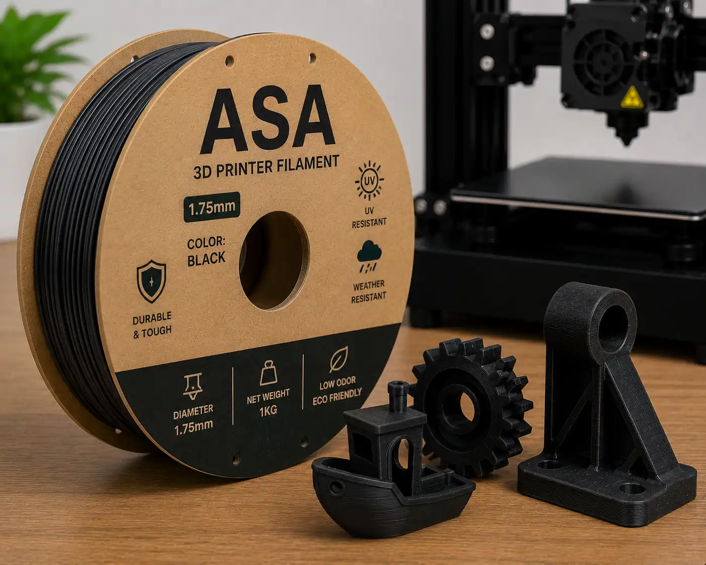 ASA UV-stable filament material