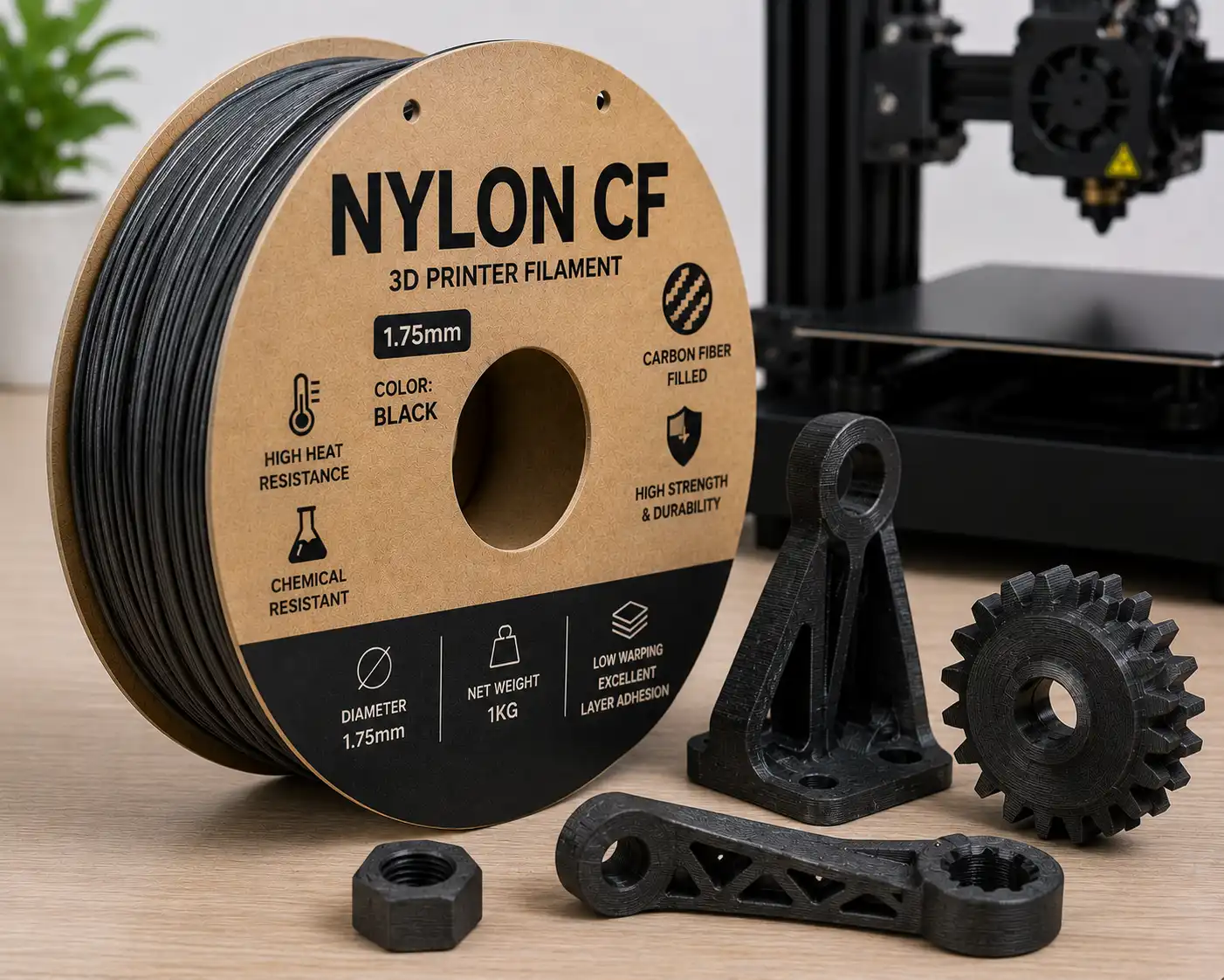 Nylon-CF carbon fiber-reinforced nylon filament