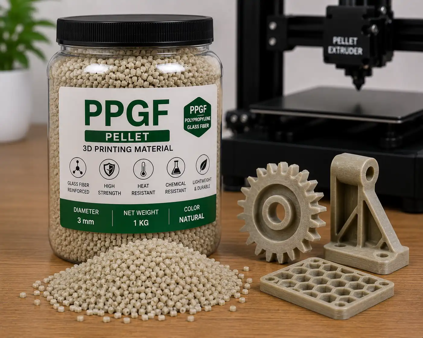 PPGF glass fiber-reinforced polypropylene pellet