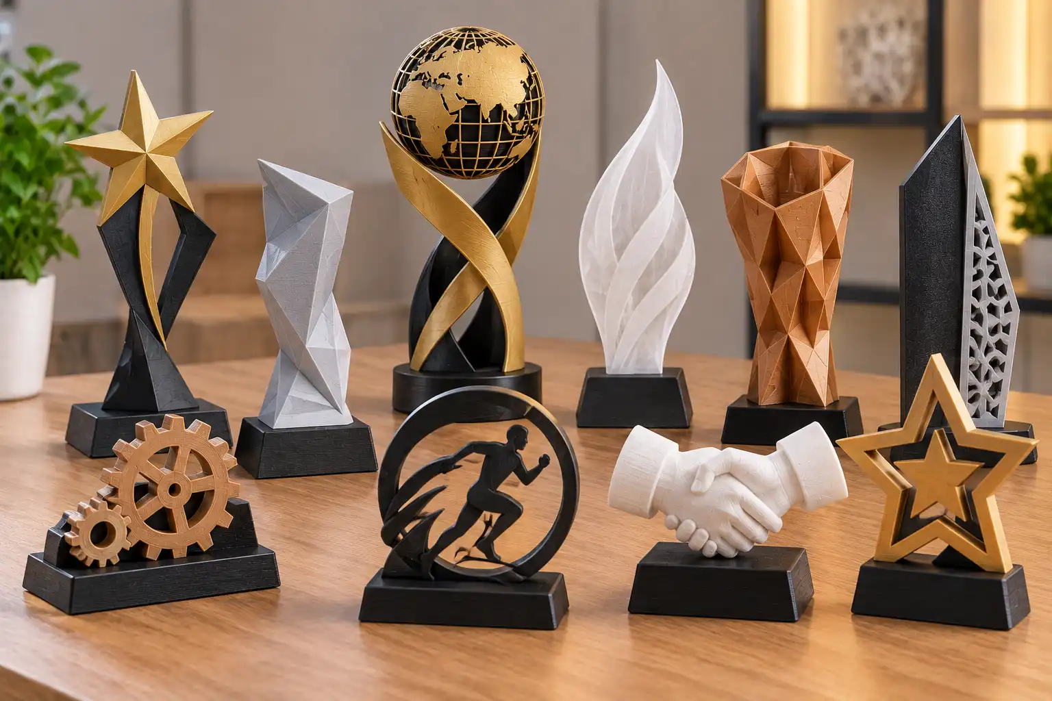 Custom 3D printed awards and trophies