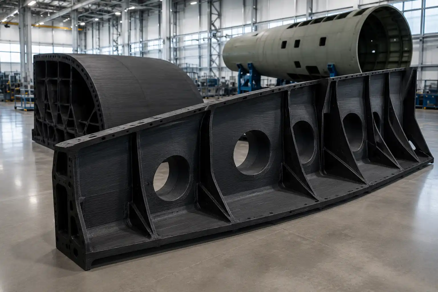 Pellet 3D printing for aerospace and defence India — FGF large format composite structural part Garuda3D